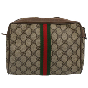 GUCCI GG Supreme Web Sherry Line Clutch Bag Beige Red 89 01 012 yk9732