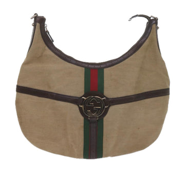GUCCI GG Canvas Shoulder Bag Canvas patent 4Set Black Beige yk9745