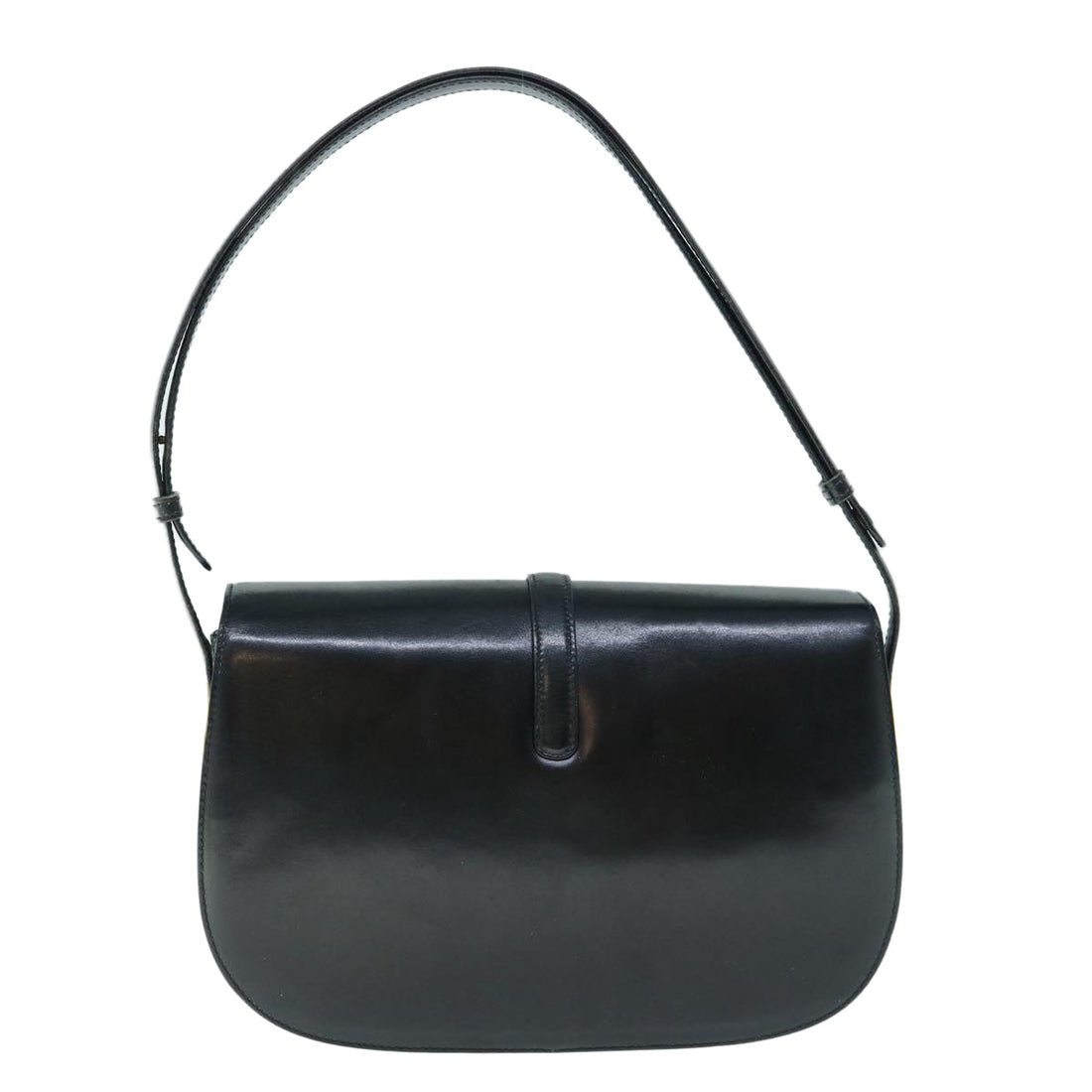 GUCCI Interlocking Shoulder Bag Leather Black yk9764