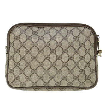 GUCCI GG Canvas Shoulder Bag PVC Beige yk9829
