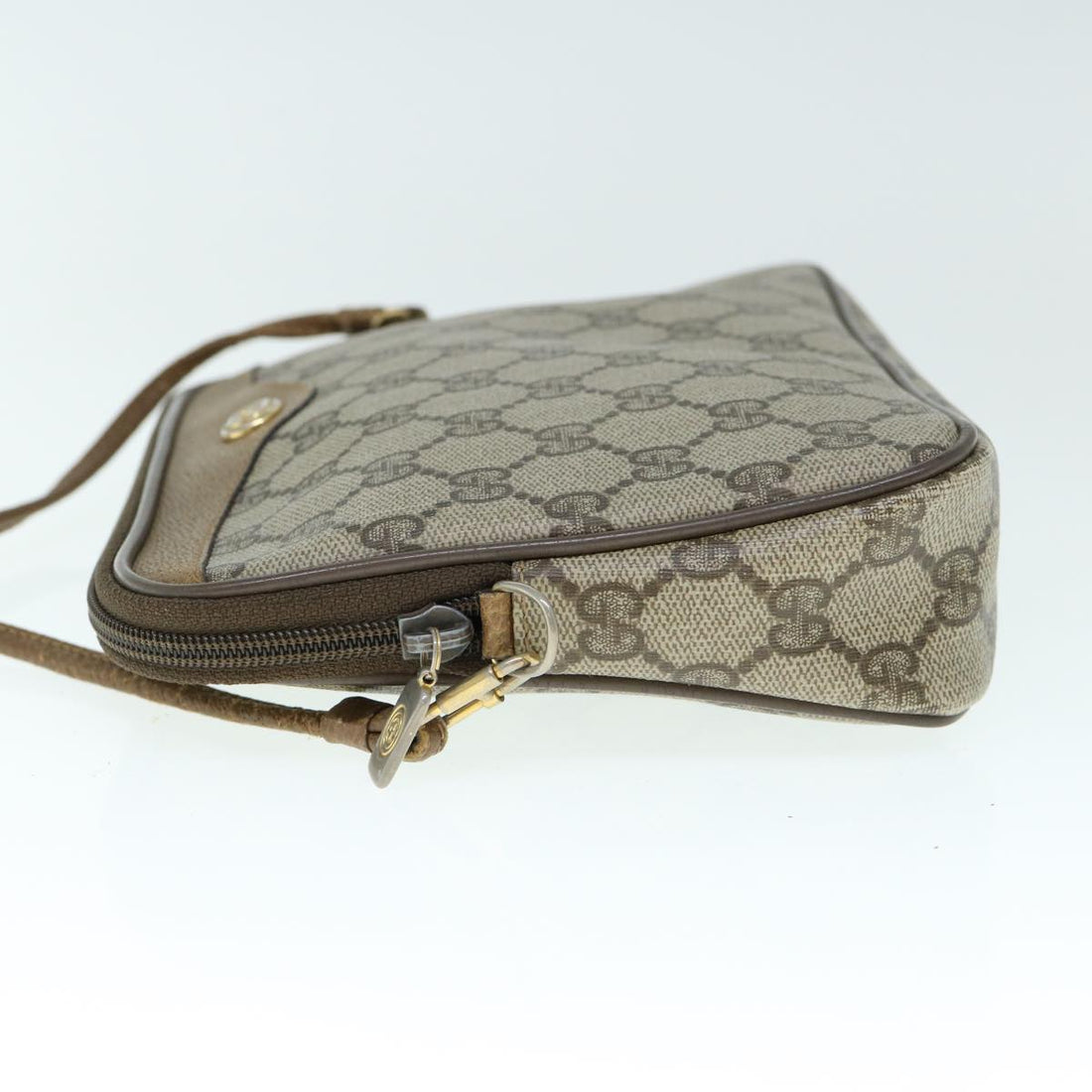 GUCCI GG Canvas Shoulder Bag PVC Beige yk9829