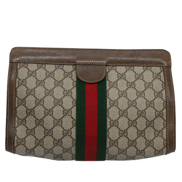 GUCCI GG Supreme Web Sherry Line Clutch Bag Beige Red 64 014 2125 28 yk9835