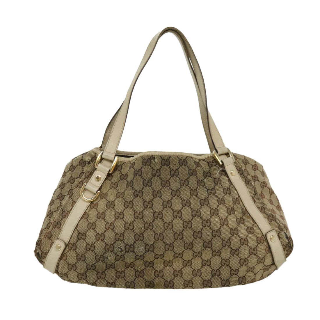 GUCCI GG Canvas Shoulder Bag Beige 130736 yt927