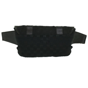 GUCCI GG Canvas Waist Bag Black 145851 200905 yt968