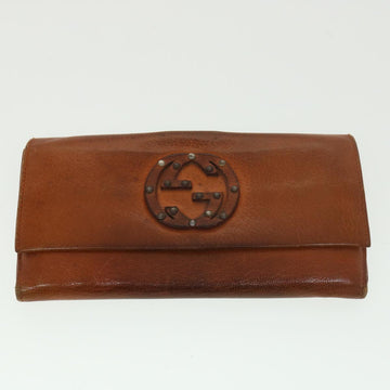 GUCCI GG Canvas Web Sherry Line Long Wallet 2Set Beige Brown Red yt976